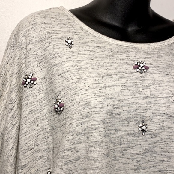 Democracy Pullover sweater Women embellished rhinestones/ bids oversized - Picture 3 of 15